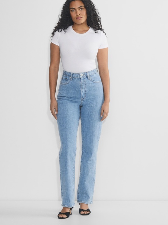 Denim Forum Denim - Denim Forum Rowan Curve-Fit Super High-Rise Straight Jean